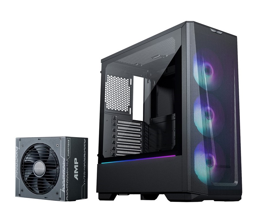 Phanteks G360A Siyah Kasa + Amp 550W Güç Kaynağı