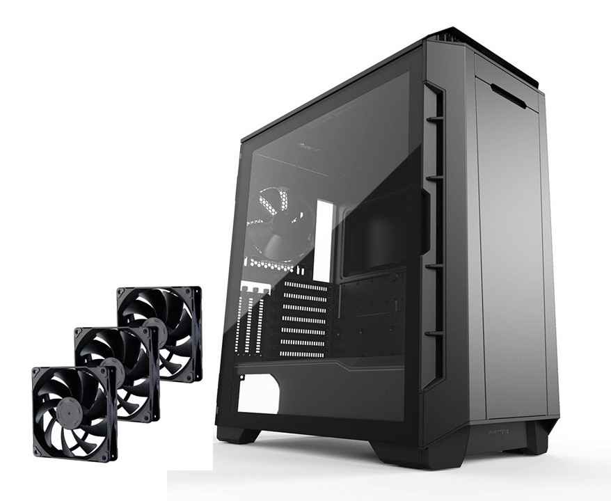 Phanteks P600S Temperli Cam Siyah Kasa + M25 PWM Fan
