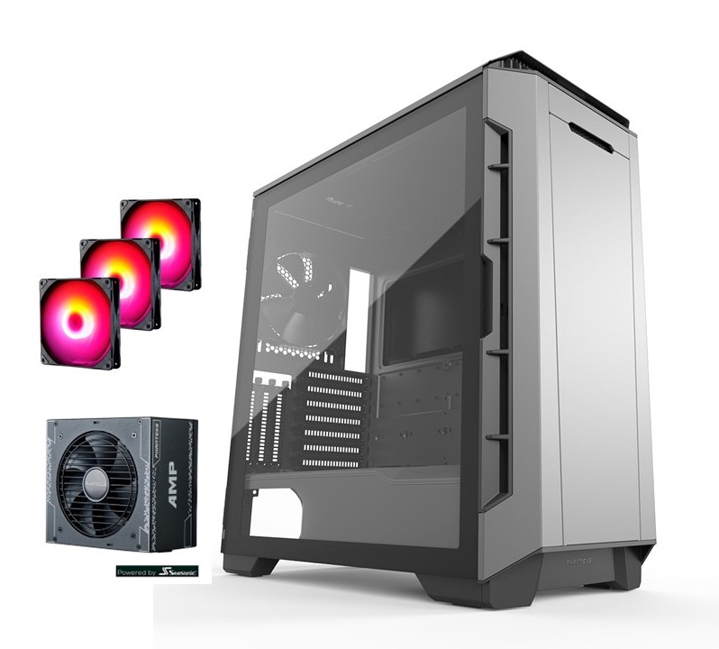 Phanteks P600S Temperli Cam A.Gri Kasa + 650W Psu + M25 DRGB Fan