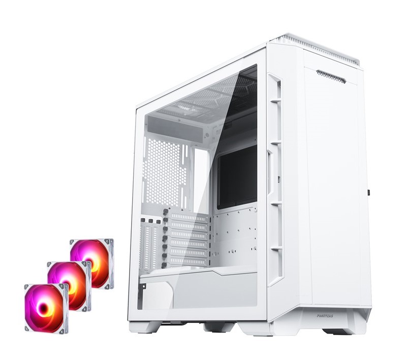 Phanteks P600S Temperli Cam Beyaz Kasa + M25 DRGB Fan