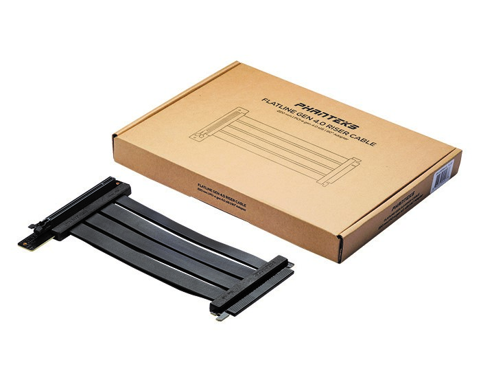Phanteks%20220mm Flatline%20PCI-E%204.0x16 Riser%20Cable%2090°%20Adapter