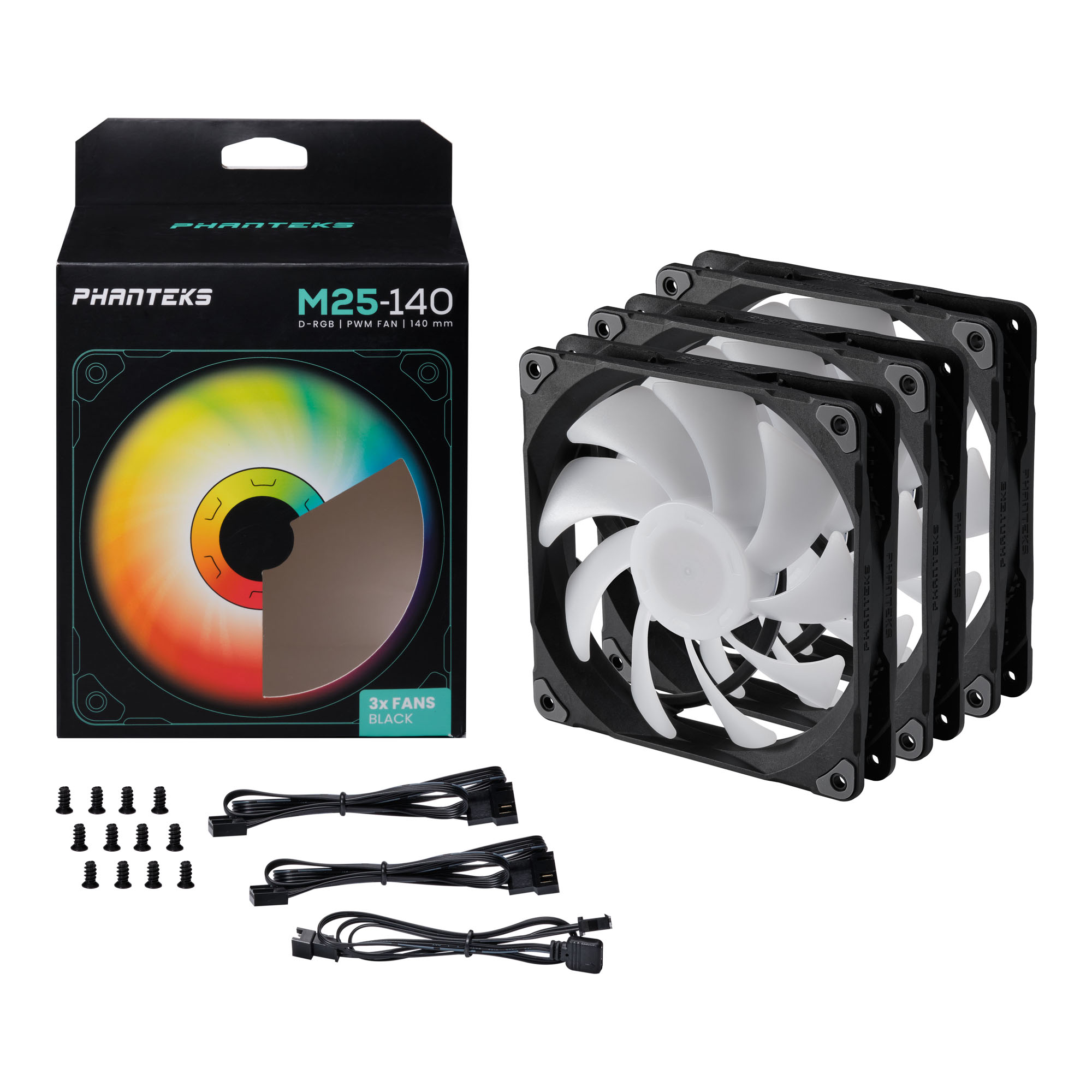 Phanteks%20M25,%20140mm,%20PWM,%20DRGB%20Bilgisayar%20Kasa%20Fanı%20(3’%20lü%20Set)