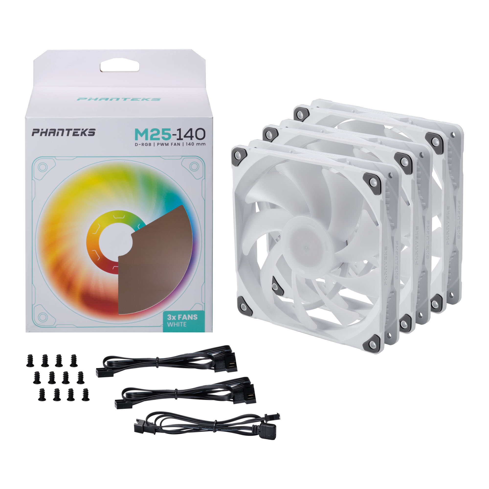 Phanteks%20M25,%20140mm,%20PWM,%20DRGB%20Bilgisayar%20Kasa%20Fanı%20(3’%20lü%20Set)