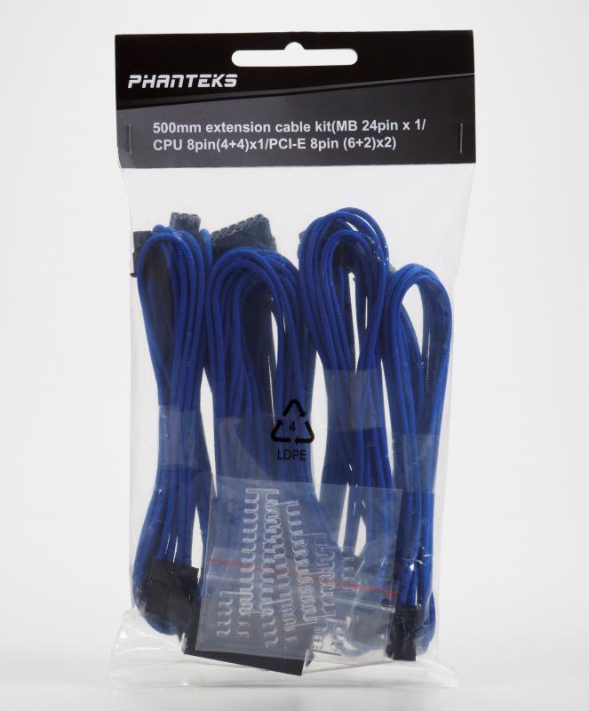Phanteks Bilgisayar Extension Kablo Kiti - Mavi