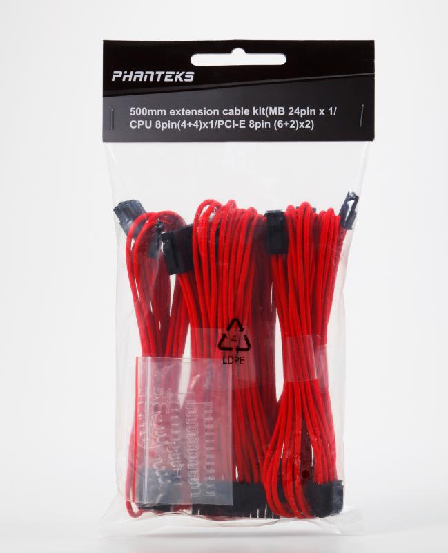 Phanteks Bilgisayar Extension Kablo Kiti - Kırmızı