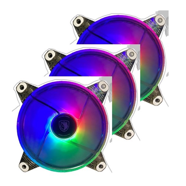 SADES Rainbow 120mm, RGB, Gaming Kasa Fanı (3’ lü Set)