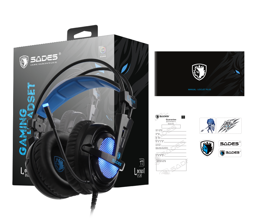 SADES Locust Plus, Sanal 7.1, Gaming Kulaklık