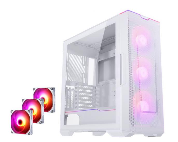 Phanteks G500A DRGB Beyaz Kasa + M25 DRGB Fan