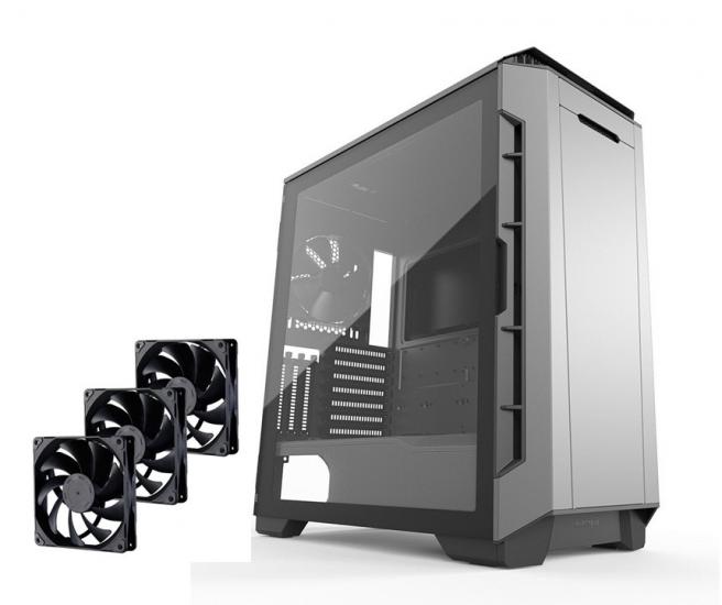Phanteks P600S Temperli Cam A.Gri Kasa + M25 PWM Fan