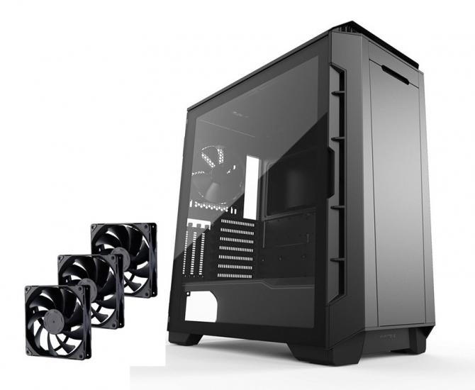 Phanteks P600S Temperli Cam Siyah Kasa + M25 PWM Fan