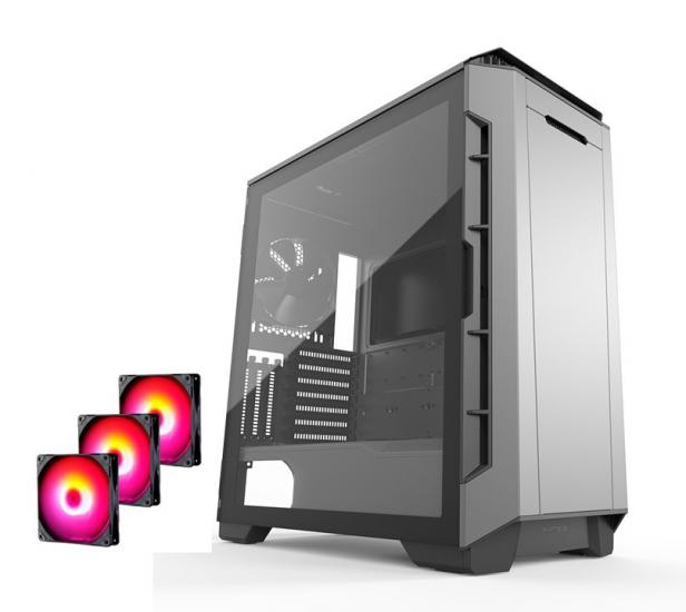 Phanteks P600S Temperli Cam A.Gri Kasa + M25 DRGB Fan