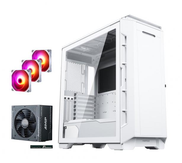Phanteks P600S Temperli Cam Beyaz Kasa + 650W Psu + M25 DRGB Fan