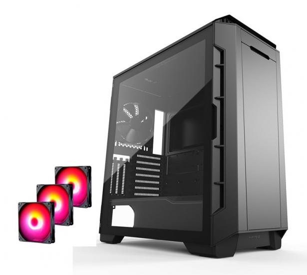 Phanteks P600S Temperli Cam Siyah Kasa + M25 DRGB Fan