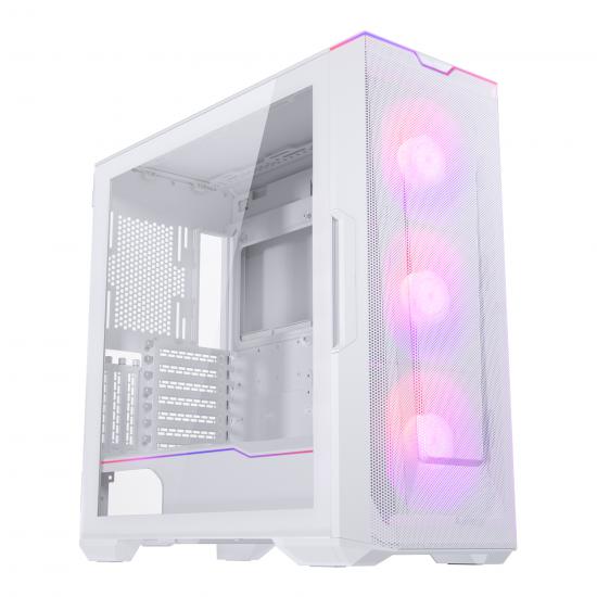 Phanteks Eclipse G500A, D-RGB Aydınlatma, Mesh Ön Panel, Temperli Cam, Mid-Tower Oyuncu Bilgisayar Kasası - Mat Beyaz