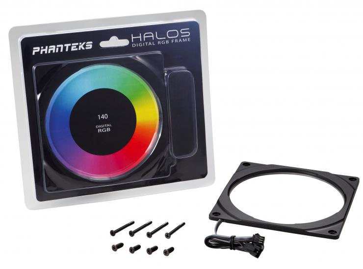 Phanteks Halos Digital RGB LED Gaming Oyuncu Fan Çerçevesi, 140mm - Siyah