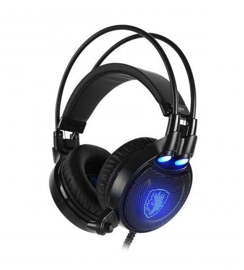 SADES SA-912 Octopus Plus USB Mikrofonlu Kablolu RGB Titreşimli Stereo Gaming Oyuncu Kulaklığı - Siyah