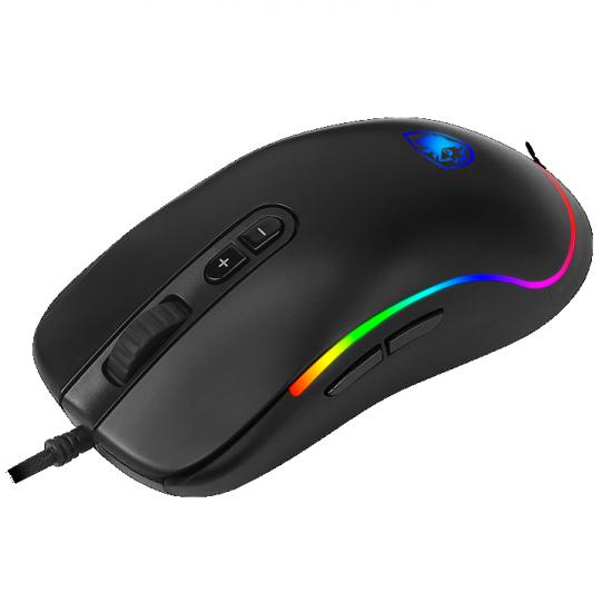 SADES S11 Revolver RGB Gaming Oyuncu Mouse - Siyah/Mavi