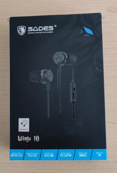 SADES SA-610 Wings 10 Kablolu Mikrofonlu Gaming Kulak İçi Kulaklık - Siyah
