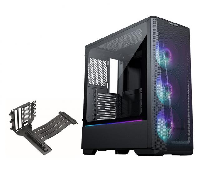 Phanteks G360A Siyah DRGB Kasa + Gen4 Dikey GPU Braketi
