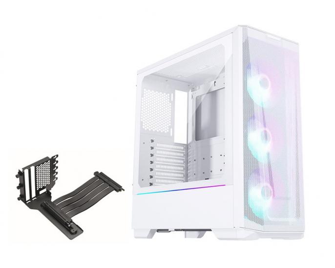 Phanteks G360A Beyaz DRGB Kasa + Gen4 Dikey GPU Braketi